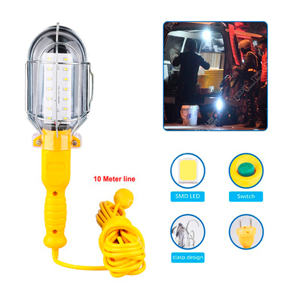 Ліхтар переносний подовжувач WORKING 9014, 14 SMD, 220 В, кабель 10 м, гак | Зображення 2