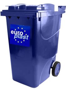 Сміттєвий бак пластиковий синій 360 літрів
