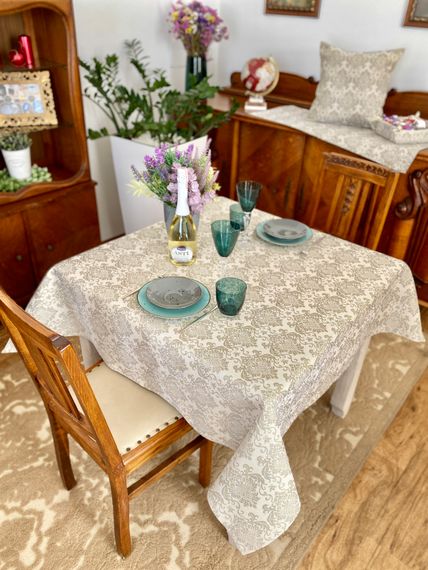 Скатертина гобеленова EDEN391NA Limaso, 137x200, Прямокутна, Повсякденний, Без люрексу, 75% поліестер, 22% бавовна, 3% акрил, Гобелен | Зображення 2