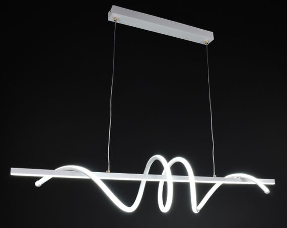 Люстра світлодіодна підвісна LED світильник для квартири на стелю лед 27359 Білий 30-110х20х100 см. | Зображення 6