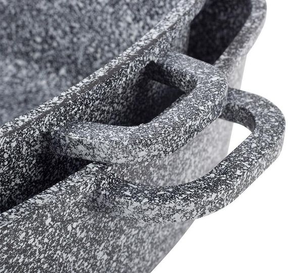 Набір 2 квадратні каструлі Ofenbach Snow Marble 2.3л, 4.4л з двома прихватками | Зображення 3
