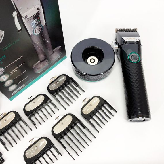 Професійна бездротова машинка для стрижки VGR V-682 тример для волосся, бороди та вусів на підставці | Зображення 9