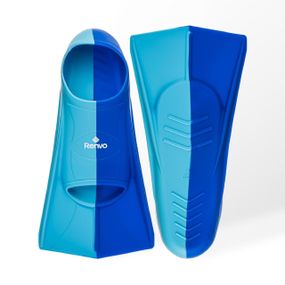 Короткі ласти для тренування в басейні Renvo Frio із закритою п'ятою Синій Блакитний 30-32 (SF100-46 30-32)