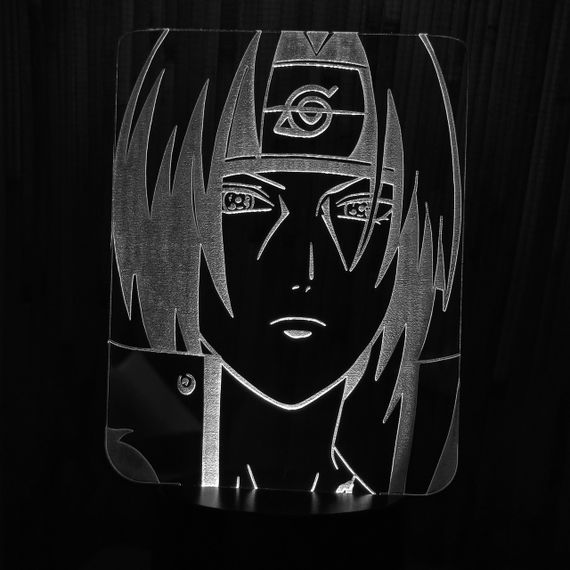 Акриловый светильник-ночник Учиха Итачи 2 белый tty-n000311