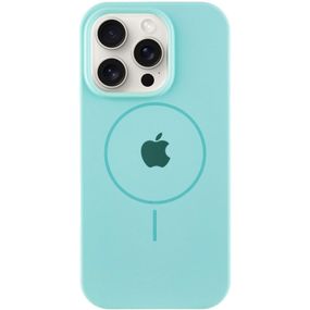 Чохол Silicone Case Full Protective (AA) with MagSafe для Apple iPhone 16 Pro Max (6.9") Бірюзовий / Light Turquoise