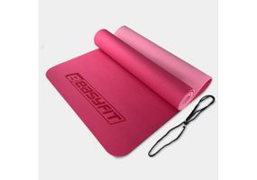 Килимок для йоги та фітнесу EasyFit TPE+TC 6 мм двошаровий рожевий (EF-1924-PP)