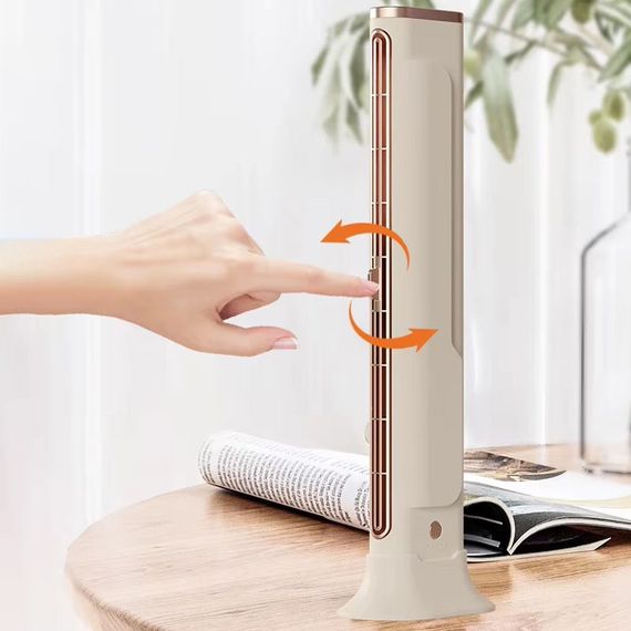 Настільний вентилятор F3 Tower Fan 3 speeds with battery 1200 mAh Biege | Зображення 1