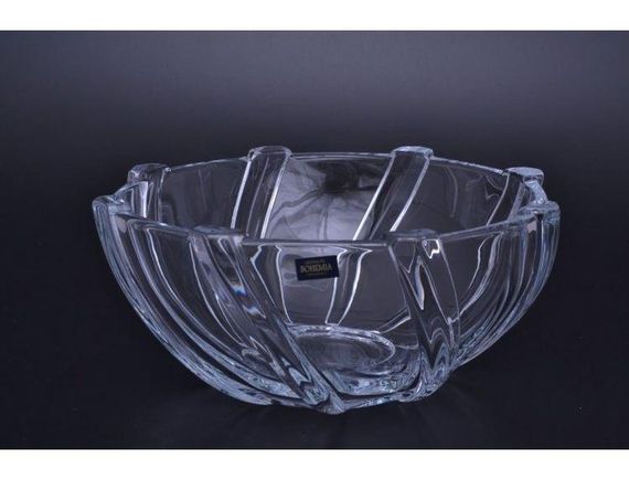 Фруктовница стеклянная Bohemia Infinity 28 см прозрачное блюдо для фруктов 6KA66/99M20/280 | Зображення 2
