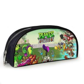 Пенал шкільний з принтом Рослини проти зомбі 23х10х8 см з принтом для хлопчика (3867)