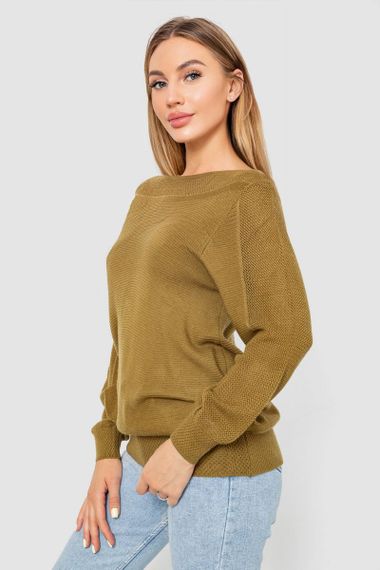 Кофта жіноча з манжетами, колір хакі, 244R999 | Зображення 2