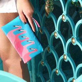 Косметичка жіноча Фламинго розовый 20х12 см (K_EX002)