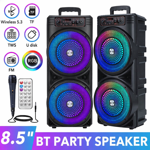 Колонка Bluetooth Wireless Speaker TTD-2807 / Портативная караоке-колонка с RGB-подсветкой | Зображення 2