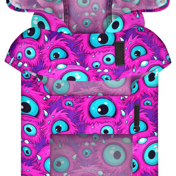 Дощовик-накидка з капюшоном для собак WAUDOG Clothes, малюнок "Око монстра", XL, А 55-61 см, B 68-80 см, С | Зображення 3