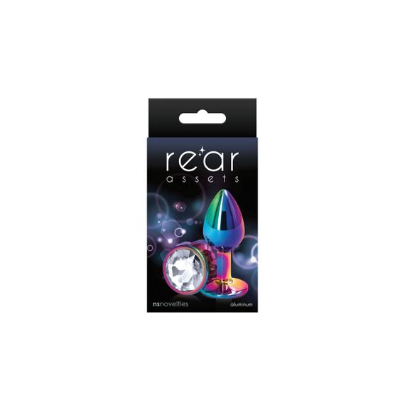 Анальна пробка NS Novelties Rear Assets — Multicolor — Small — Clear Sex Aura | Зображення 1