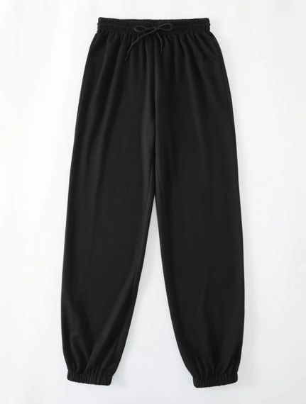 Женские теплые спортивные штаны на флисе со скелетом рук RO112 цвет черный, размер универсальный 42/44