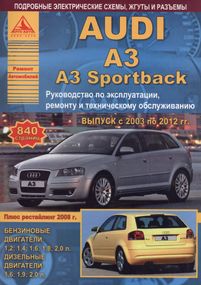 Audi A3/ Audi A3 Sportback . Посібник з ремонту. Книга