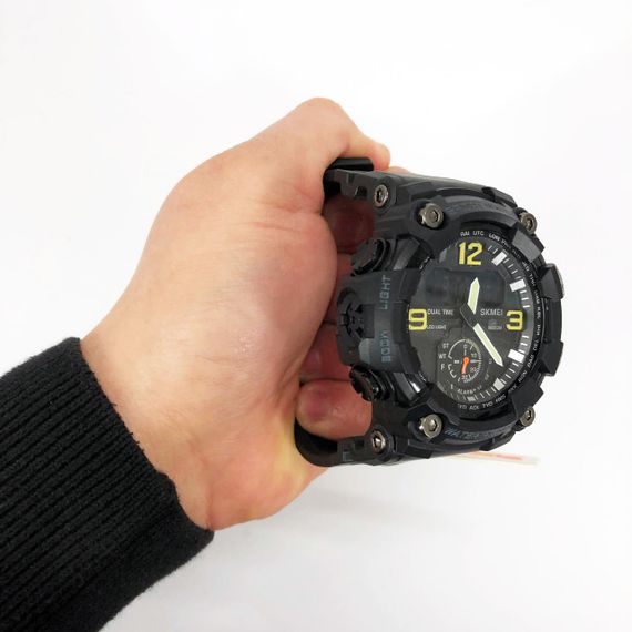 Годинники для активних військових SKMEI 1965BK BLACK, Якісні чоловічі тактичні годинники TH-45 | Зображення 3