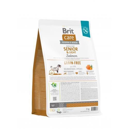 Сухий корм Brit Care Dog Grain-free Senior & Light для старіючих собак, беззерновий з лососем, 3 кг | Зображення 2