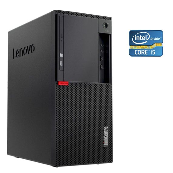 ПК Б-клас Lenovo ThinkCentre M910T Tower / Intel Core i5-6400 (4 ядра по 2.7 - 3.3 GHz) / 8 GB DDR4 / 128 GB SSD / Intel HD Graphics 530 / DVD-RW б/в