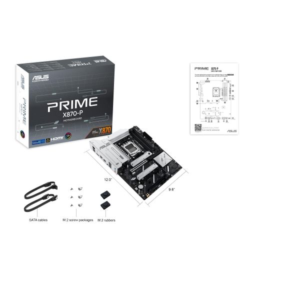 Материнcкая плата ASUS PRIME X870-P sAM5 X870 4xDDR5 M.2 HDMI ATX 90MB1IT0-M0EAY0 | Зображення 1