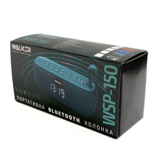 Портативна колонка 10W чорна WALKER WSP-150 | Зображення 1