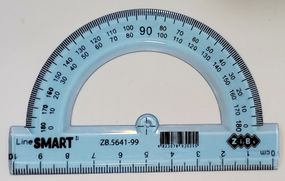 Транспортир 100 мм, тонований, SMART Line ZB.5641-99 ZiBi (4823078930255) Блакитний
