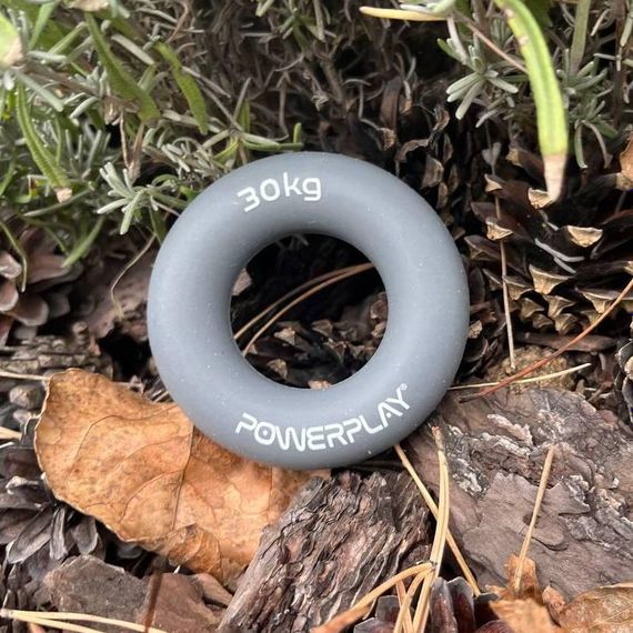 Еспандер кистьовий силіконовий Паверплей PP-4324 Hand Grip Ring X-Hard 30 кг. Сірий | Зображення 5