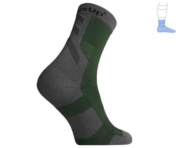 Шкарпетки компресійні демісезон MidDry+ сіро-зелені | Зображення 2