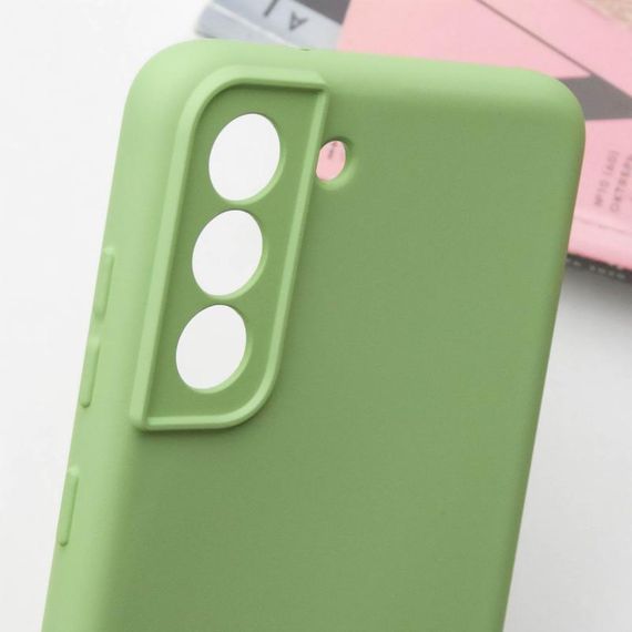 Чохол TPU GETMAN Liquid Silk Full Camera для Samsung Galaxy S21 Зелений / Pistachio | Зображення 3