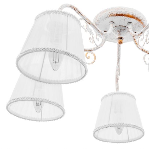 Люстра потолочная с абажуром в зал E14 40W WH (BKL-659C/5) | Зображення 3