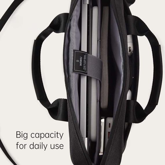 Сумка для ноутбука WIWU Minimalist Laptop II 13.3" / 13.6" / 14.2" Black | Зображення 3