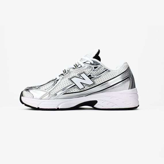 Кросівки весна літо New Balance сітка білий/сріблястий/чорний | Зображення 2