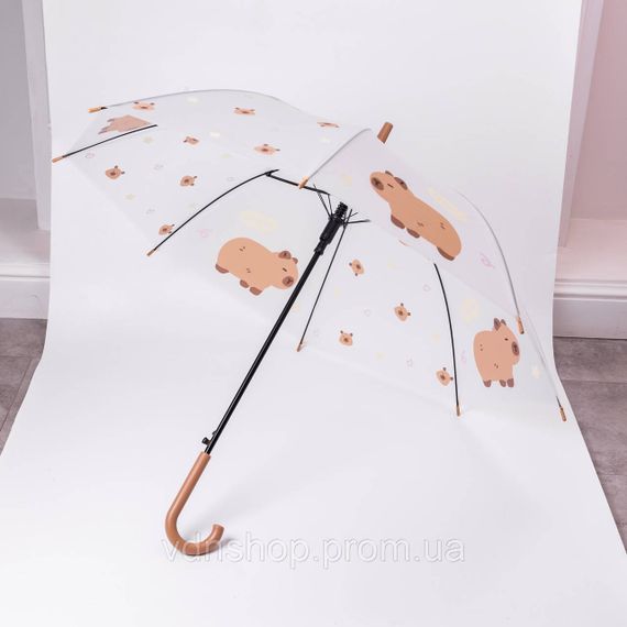 Классический зонт-трость полуавтомат из полиэстера 8 спиц диаметр 92 см HP-23-10 | Зображення 3