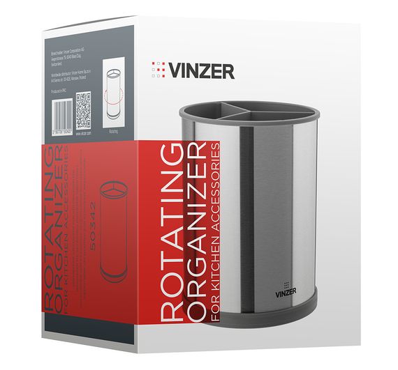 Підставка для столових приладів Vinzer 50342, металева, органайзер для кухні, тримач | Зображення 2