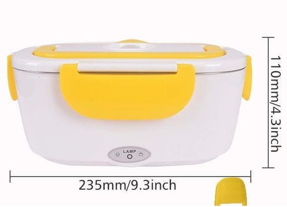 Ланч Бокс на Два Отсека с Подогревом Еды от сети 220в Lunch box Термос Пищевой зеленый | Зображення 5