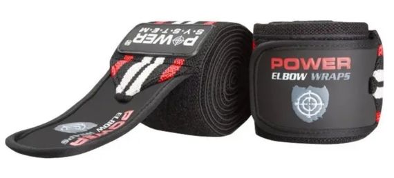 Бинти на лікоть Power System PS-3600 Elbow Wraps Red/Black (пара) (PS-3600_Red-Black)