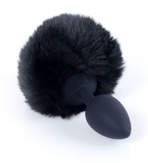 Анальная пробка ( размер S ) с хвостом Boss Series - Silicon PLUG Bunny Tail Black, BS6400100 sexstyle | Зображення 2