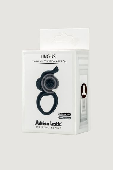 Ерекційне кільце Lingus Black з вібрацією sexstyle | Зображення 8