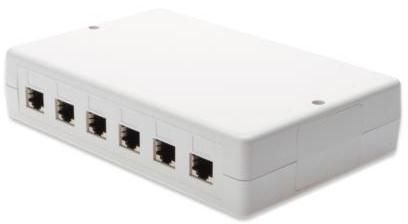 Соединительная коробка DIGITUS для модулей Keystone, 6 портов (DN-93705)