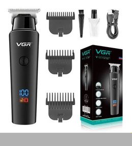 Тример VGR V-998 BLUE з LED-дисплеєм та 4 насадками (46245-V-998 BLUE_367)