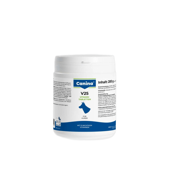 Витамины Canina V25 Vitamintabletten для собак, поливитаминный комплекс, 200 г (60 табл) | Зображення 1