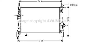 Радіатор охолодження двигуна FORD TRANSIT, AVA COOLING (FD2404)