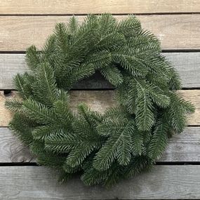 Вінок новорічний різдвяний Lux з литої хвої d-40 см зелений