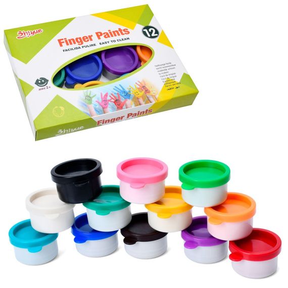 Набор для творчества "Пальчиковые краски" Bamvi MK 5394, 12 цветов, 30 мл