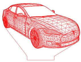 Акриловий світильник-нічник Тесла червоний tty-n001488