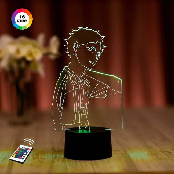 3D светильник ночник с пультом "Акааши Кейджи" 3DTOYSLAMP
