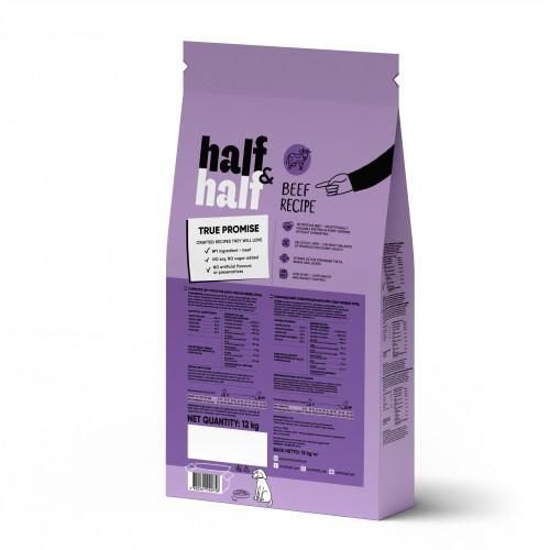 Сухий корм Half&Half для дорослих собак середніх порід, з яловичиною, 12 кг | Зображення 1