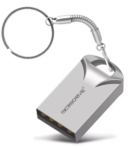 USB флешнакопичувач флешка MicroDrive брелок компактна метал 4Gb | Зображення 3