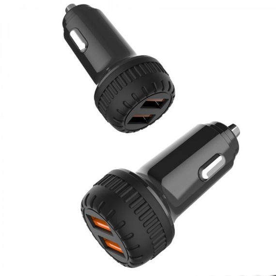 Автомобильное зарядное устройство MOXOM (MX-VC02) с кабелем Type-C 2USB/2.4A Черный | Зображення 2