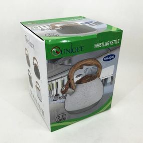 Чайник Unique со свистком UN-5306 2,7л мрамор. GN-710 Цвет: серый